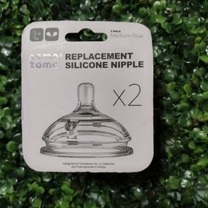 Como Tomo Silicone Replacement Nipples 2-Pack Med  Flow 3 Months+ New Sealed!